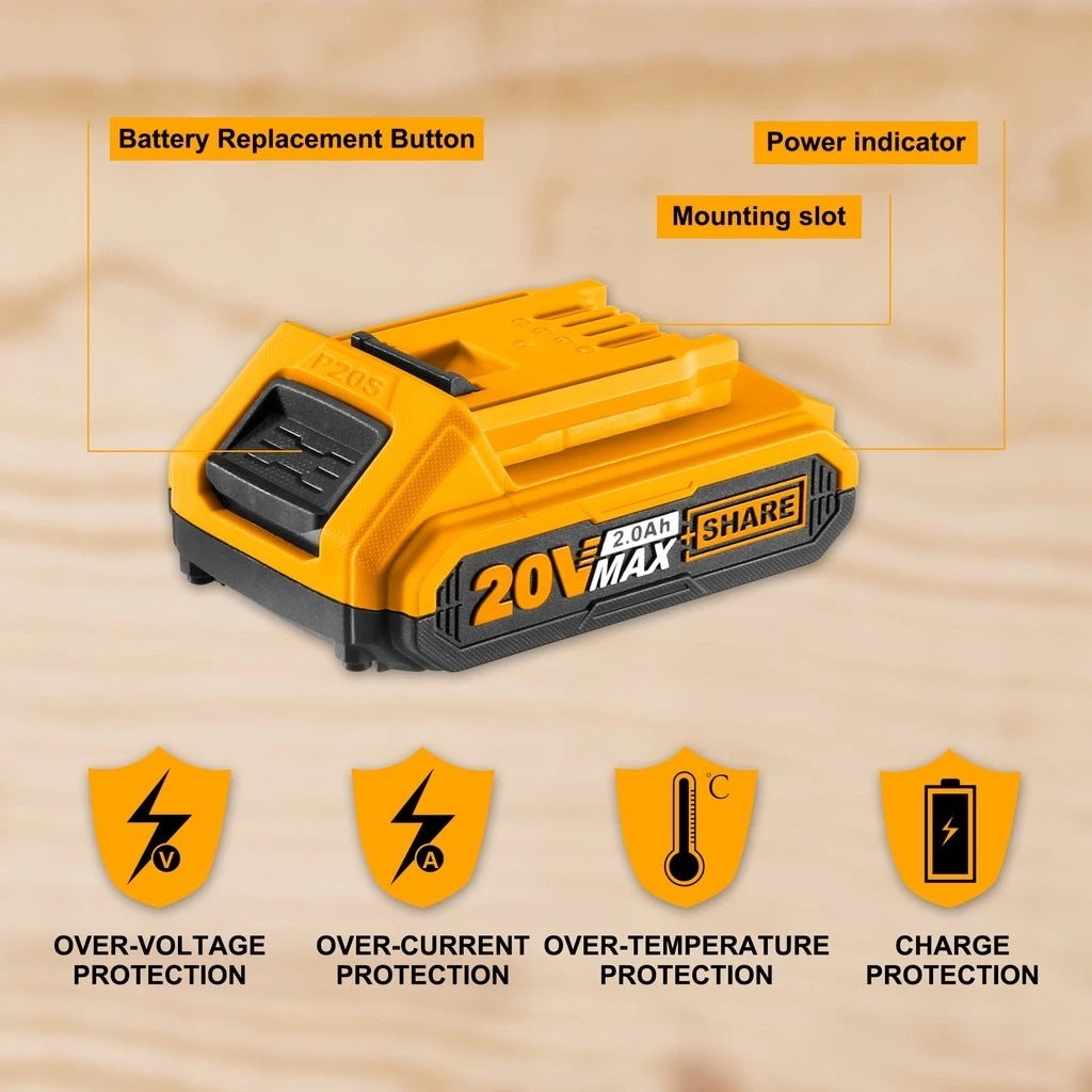 INGCO 20V LI-ION 2.0AH BATTERY FBLI20011
