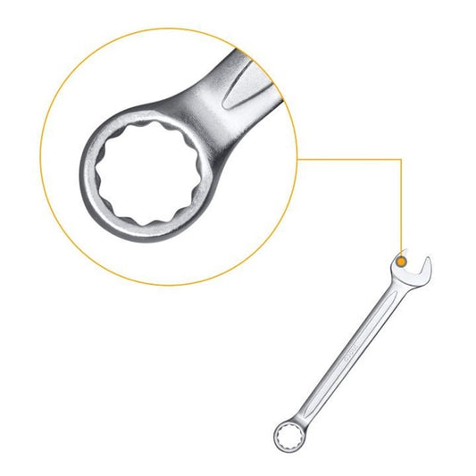 INGCO 12PCS CR-V Combination Spanner Set 6-24mm HKSPA1142