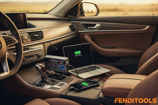 Fenditools Universal 12V/24V Car Inverter Converter Truck Charging Power Outlet with Cigarette Lighter Car 220V Charging Interface