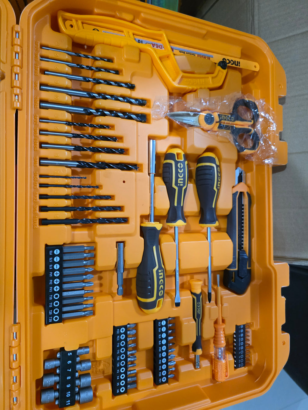 INGCO 20V Li-Ion Impact Drill 165PCS Tool Kit Set HKTHP11651