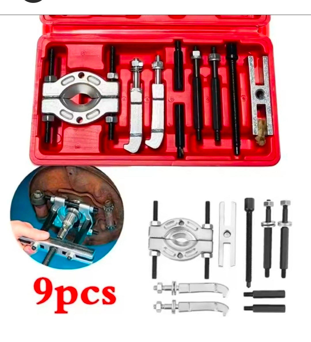 Fenditools 9PCS Bearing Puller / Wheel Bearing Removal Kit