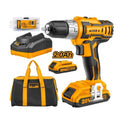 20V Cordless Drill Driver Kit with 2 Batteries & 47 Accessories