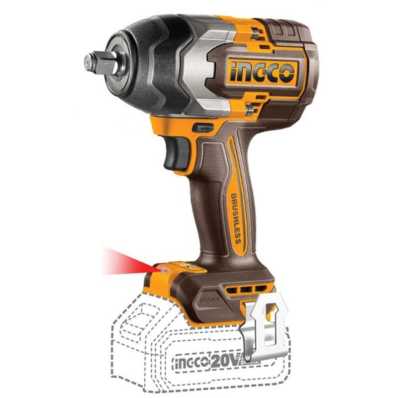 INGCO 2PCS 850NM 1/2" IMPACT WRENCH + 96NM IMPACT DRILL SET COSLI250586