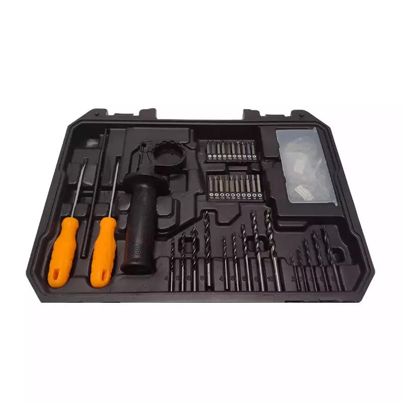 INGCO Impact Drill & 12V Li-Ion Drill with Tools Set - 108 Pieces