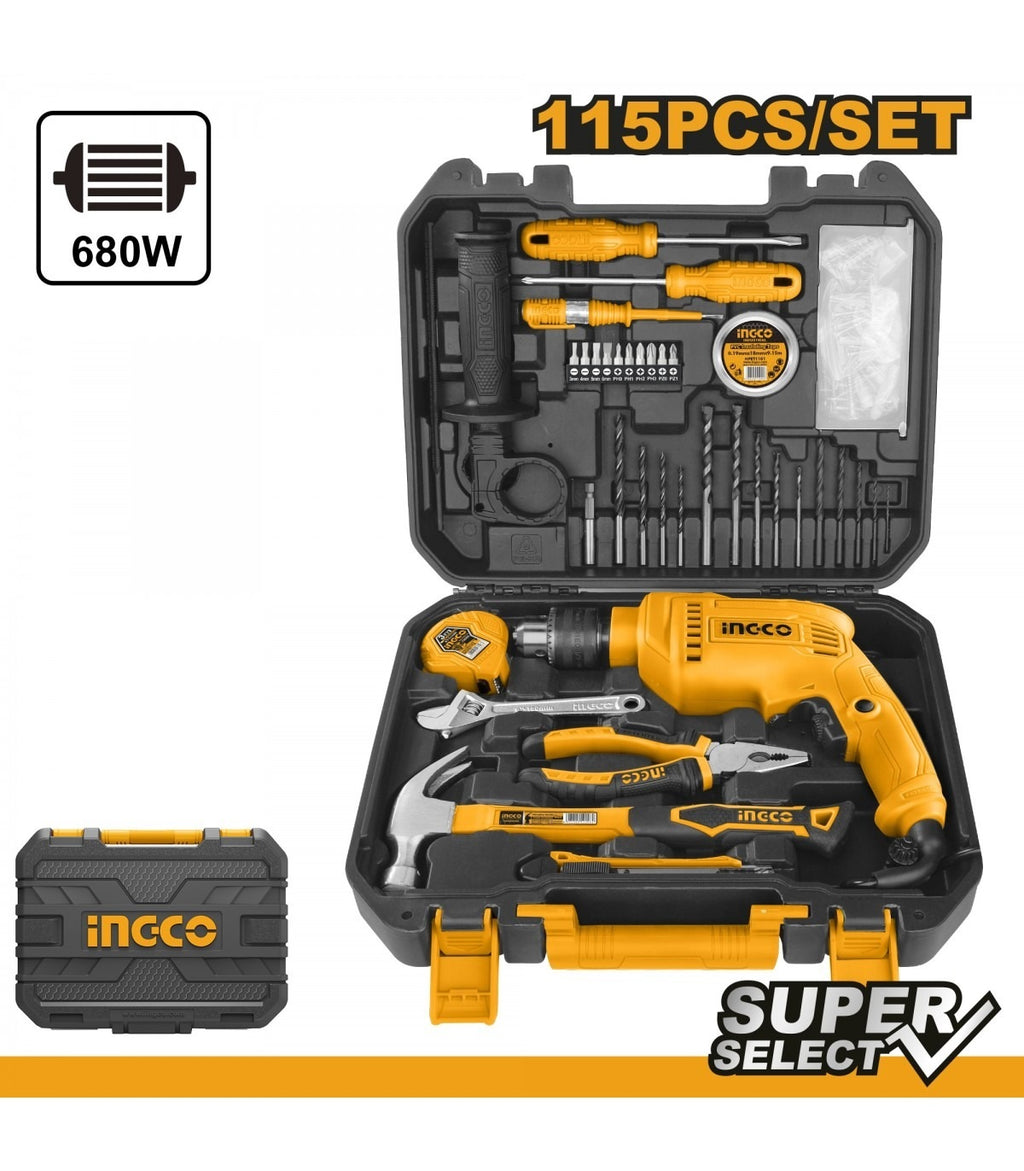 INGCO Impact Drill 650W with 101 Piece Tool Set HKTHP11021