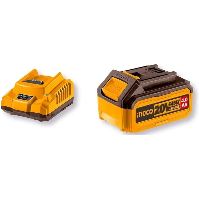 INGCO 20V 1X4.0AH BATTERY FBLI20011 + CHARGER FCLI2001 PS PACK FBCPK1214