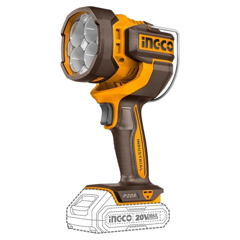 INGCO 3-Piece Brushless Cordless Combo Kit - Impact Wrench, Impact Drill & Work Lamp