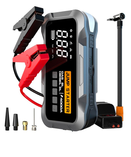 Fenditools All-in-One Car Emergency Kit - Jump Starter, Air Compressor & Power Bank