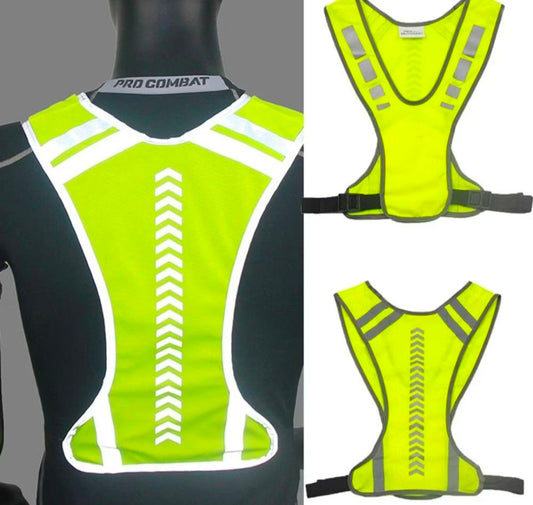 Fenditools Unisex Jogging Vest Outdoor Protective Vest Night Running Elastic Cycling Safety Reflective Sports Bicycle Harness