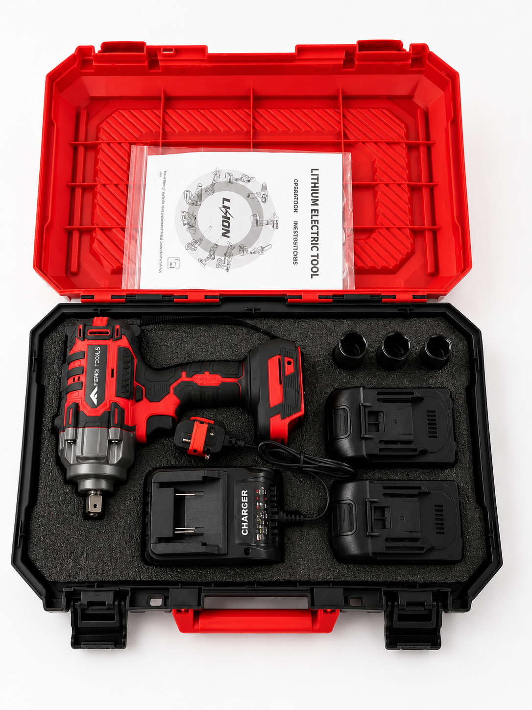 Fenditools 21V Brushless Impact Wrench 1200Nm | 2x Battery + Charger + Case