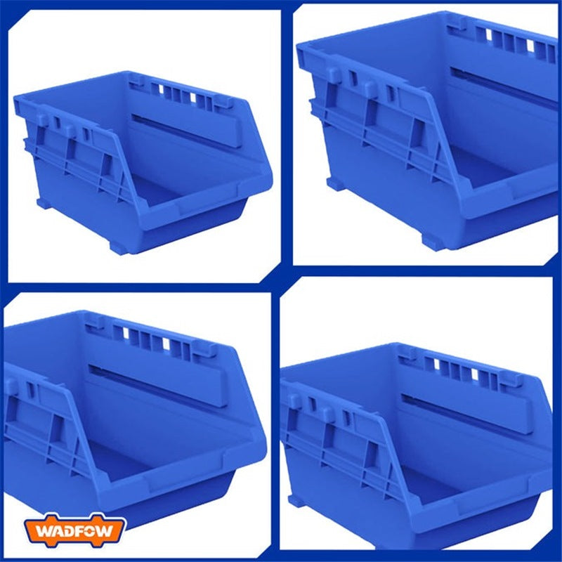 WADFOW Blue Stackable Storage Bin 165x110x80mm 6pcs Set WTB8336