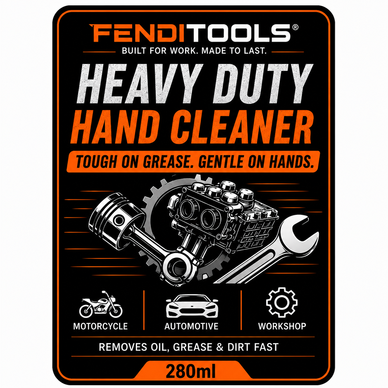 FENDITOOLS HEAVY DUTY HAND  CLEANER 280ML