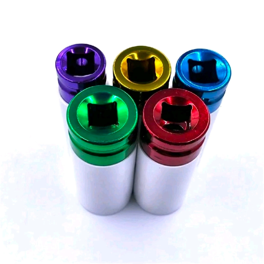 Fenditools 5Pcs Sleeve 1/2" Drive Thin Wall Wheel 15mm 17mm 19mm 21mm 22mm Deep Impact Nut Remover Socket Set Hard Case