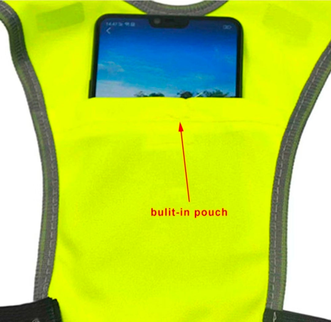 Fenditools Unisex Jogging Vest Outdoor Protective Vest Night Running Elastic Cycling Safety Reflective Sports Bicycle Harness