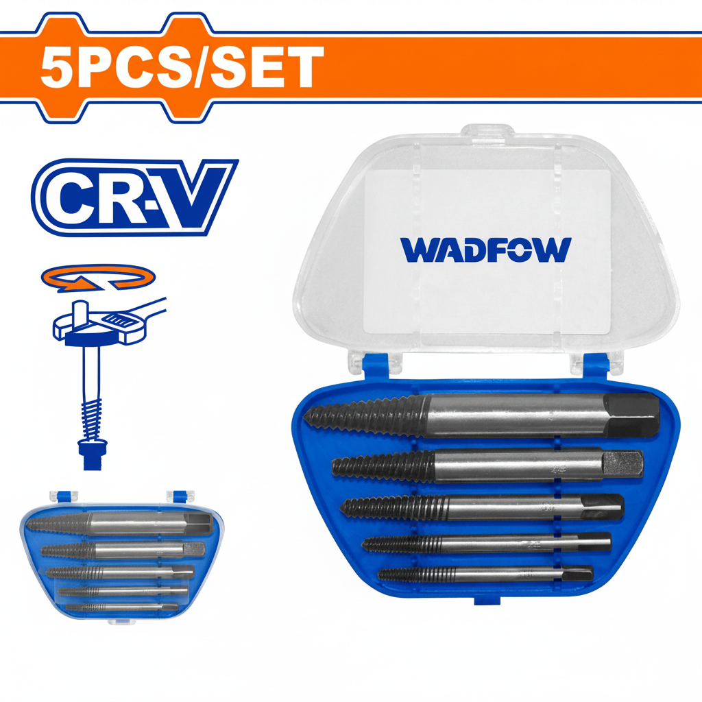 WADFOW 5PCS Screw Extractor Set