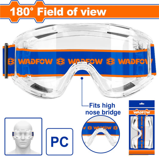 WADFOW Safety Goggle 180° Large Field of View Clear WSG1805