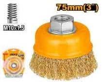 INGCO Wire Cup Brush 75mm M10x1.5 WB10752 (For 4" Grinder)